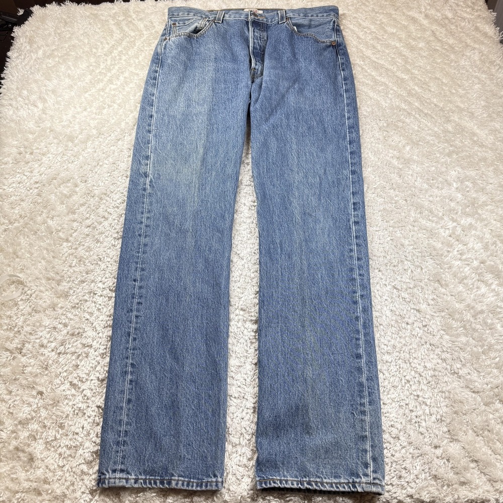 Vintage Levis 501 XX 00s Jeans Mens 35x34  Button Fly Straight Leg Red Tab Y2K